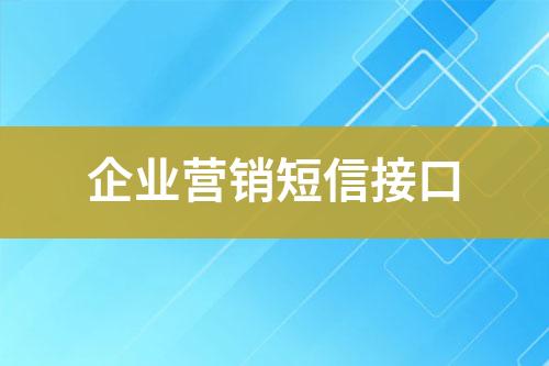 企業營銷短信接口